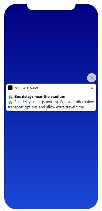 FIFA World Cup 2026 Push Notification Mockup