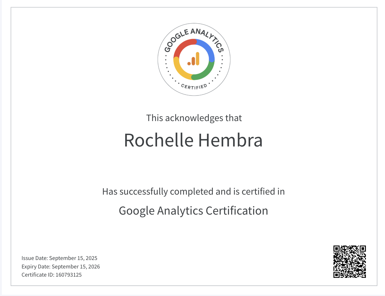 Google Analytics Certification